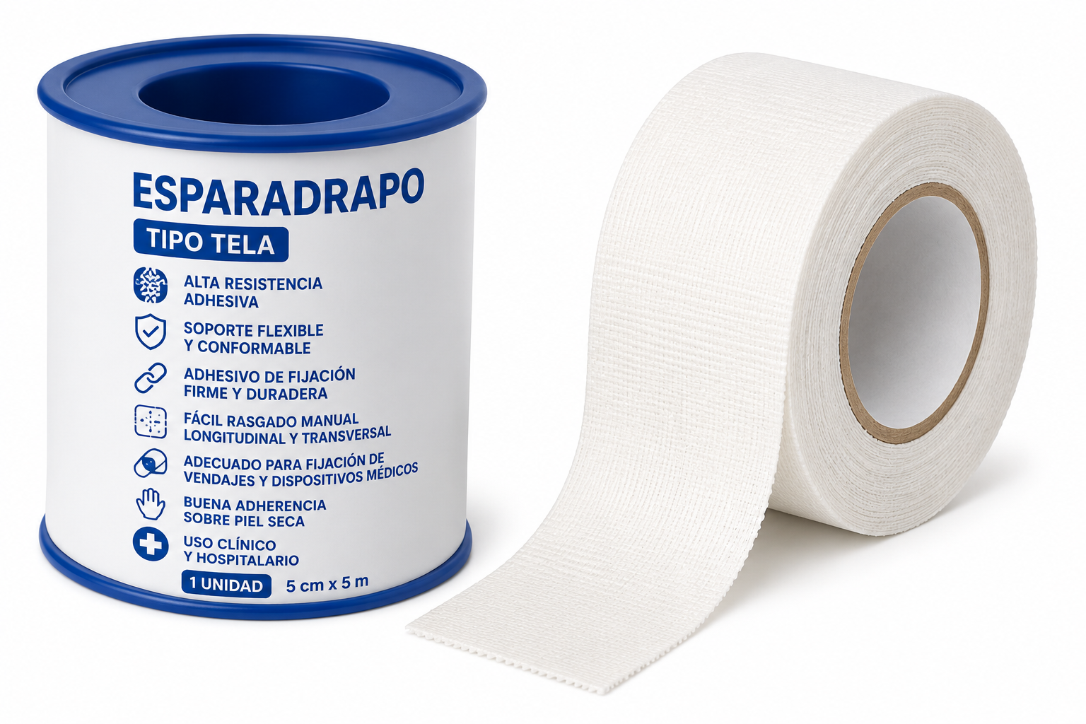TUBO DE ESPARADRAPO TIPO TELA