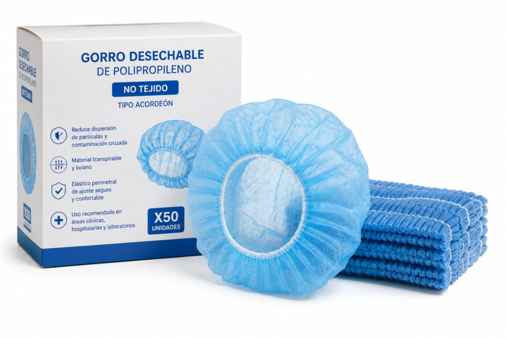 GORRO DESECHABLE AZUL X50
