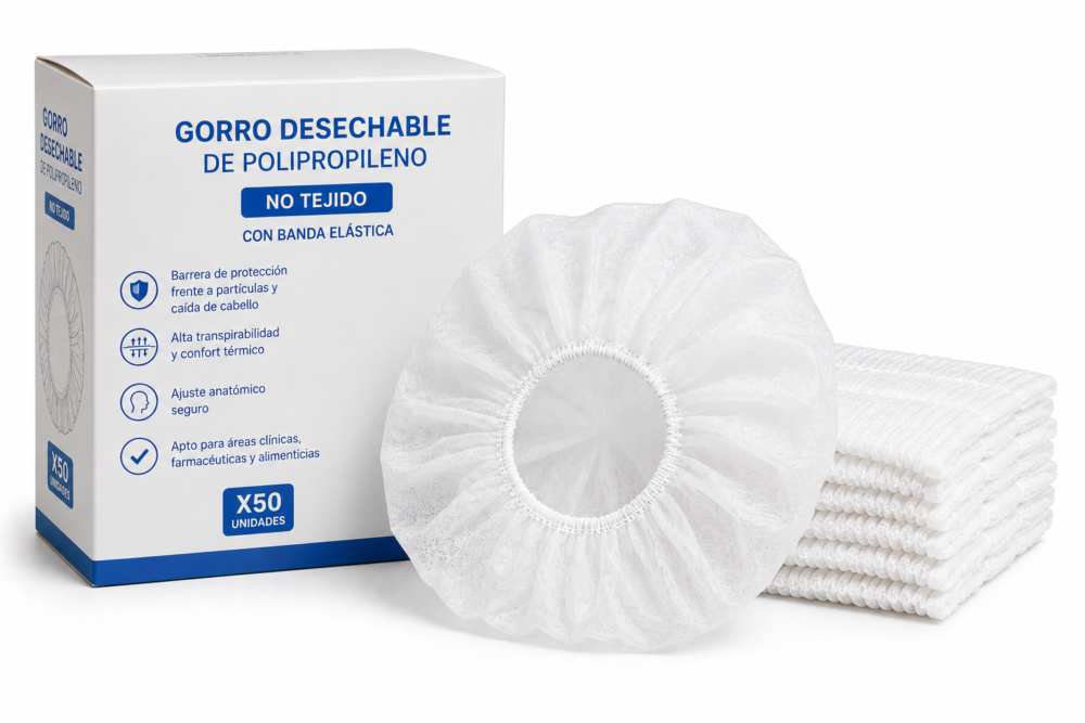 GORRO DESECHABLE BLANCO X50