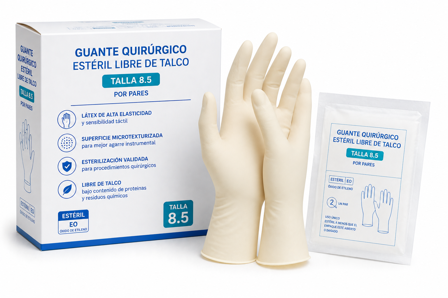 GUANTE ESTÉRIL SIN TALCO 8.5