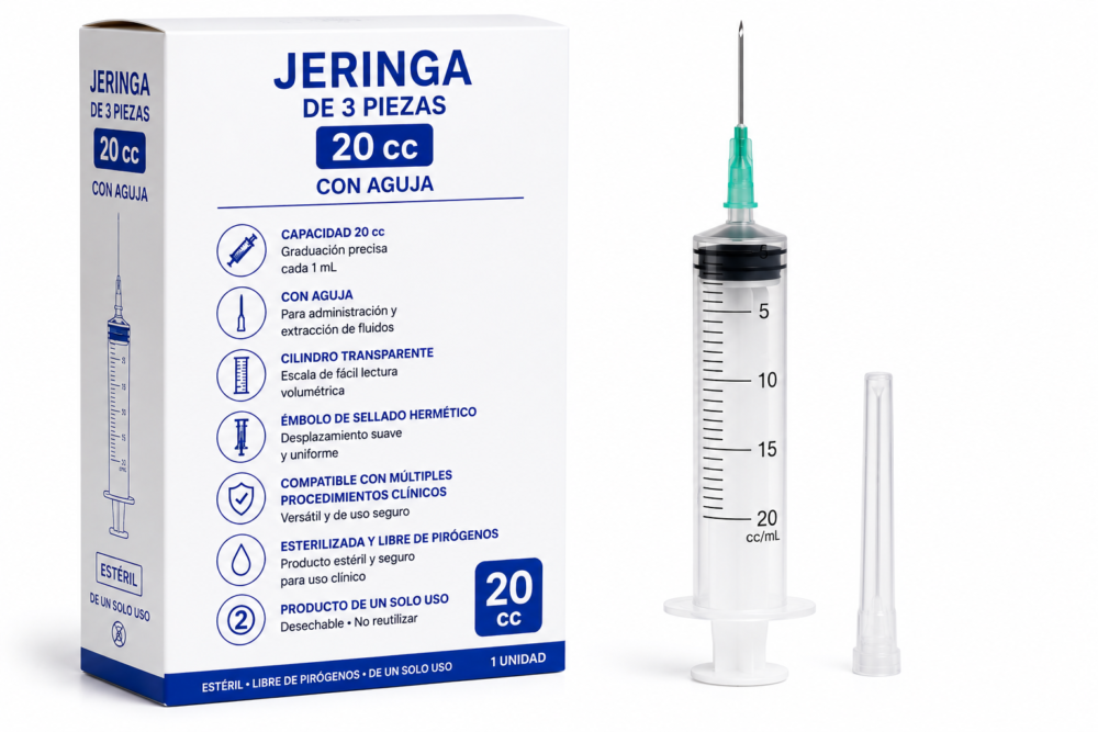 JERINGA 3P. 20cc CON AGUJA